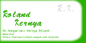 roland kernya business card